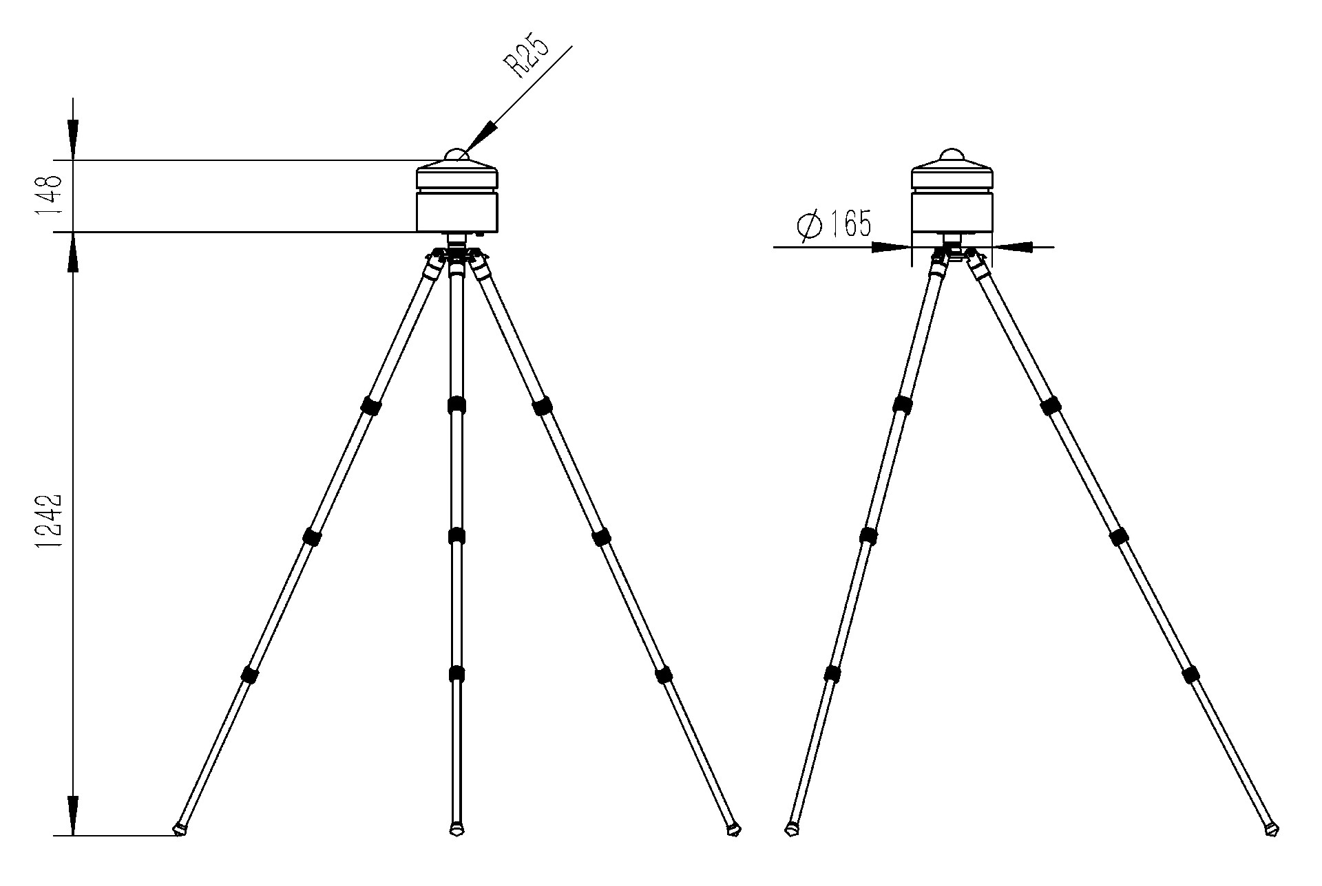 便攜式太陽總輻射檢測(cè)儀產(chǎn)品尺寸圖